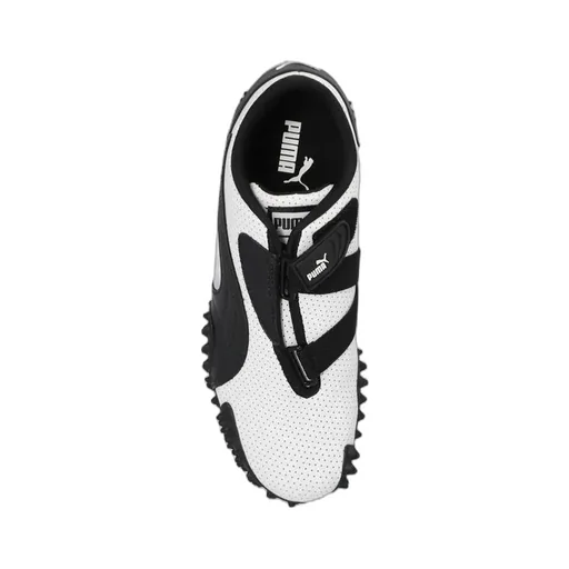 Mostro Perforated Leather - White / Black