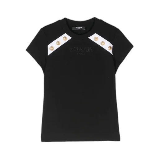 Balmain Kids Logo-Printed Crewneck T-Shirt