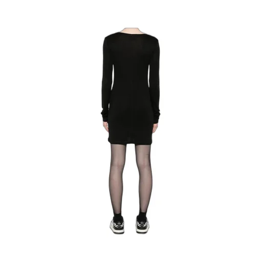 Miu Miu Logo-Patch Long-Sleeved Mini Dress