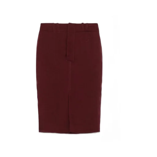 Pencil Skirt In Silk Crepe Muslin