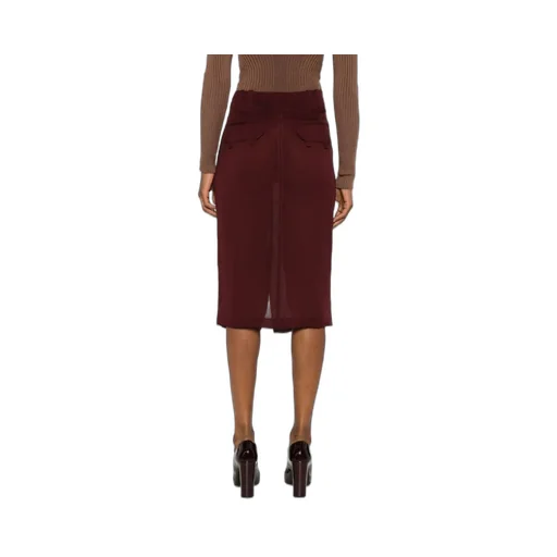 Pencil Skirt In Silk Crepe Muslin
