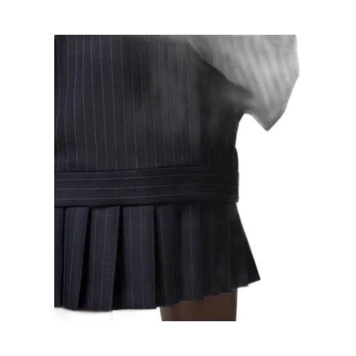 Miu Miu Logo-Appliqué Pleated Mini Skirt