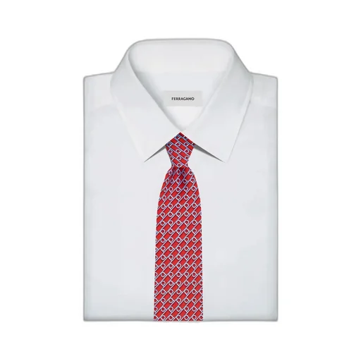 Gancini Printed Tie