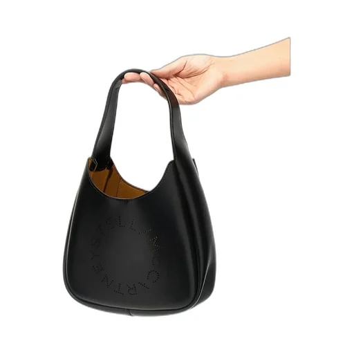 Stella Mccartney Logo-Perforated Small Hobo Shoulder Bag
