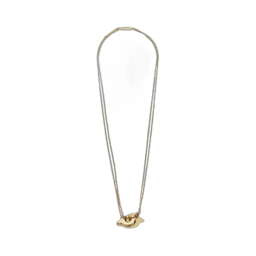 Double Gancini Pendant Necklace