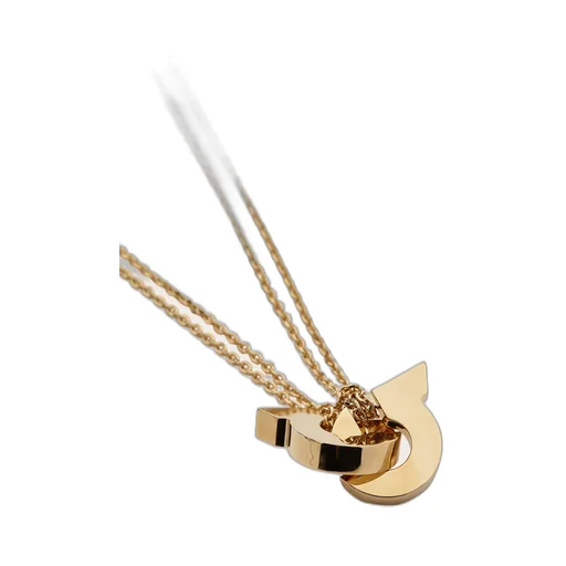 Double Gancini Pendant Necklace
