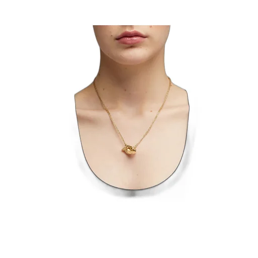 Double Gancini Pendant Necklace