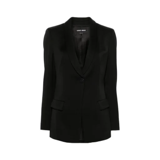 Giorgio Armani Single-Breasted Twill Blazer