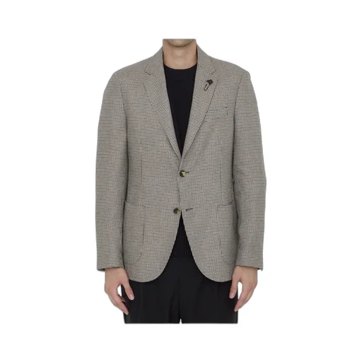 Houndstooth-Pattern Blazer