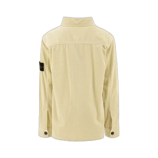 Stone Island Junior Logo Patch Corduroy Overshirt