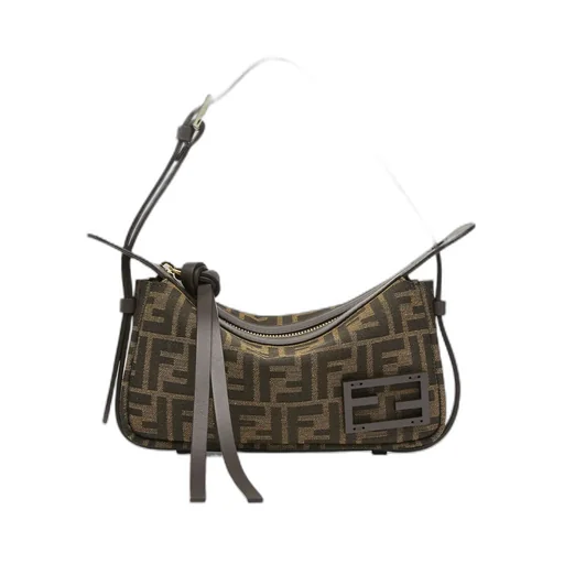 Fendi Simply Fendi Ff Jacquard Mini Shoulder Bag