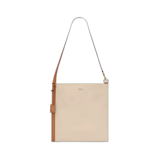 Laurent Tote In Canvas And Leather