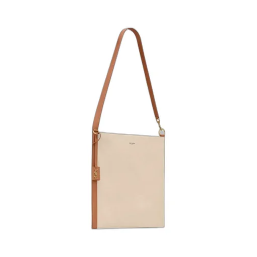 Laurent Tote In Canvas And Leather