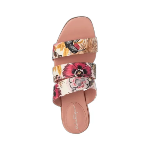 Flower High-Heeled Slippers