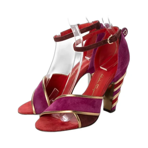 Logo Details High-Heeled Sandals