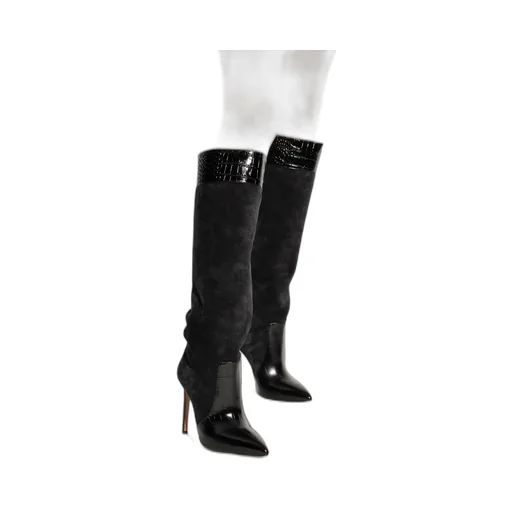Paris Texas Embossed Point-Toe Stiletto Boots