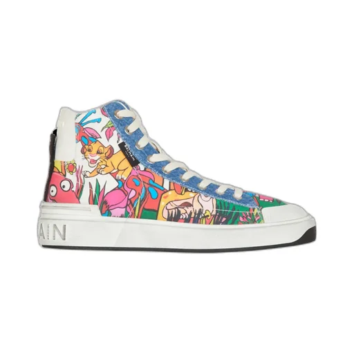 Balmain X Disney B-Court High-Top Sneakers
