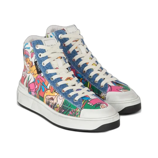 Balmain X Disney B-Court High-Top Sneakers