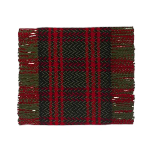 Check-Print Wool Scarf