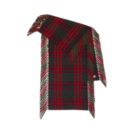 Check-Print Wool Scarf