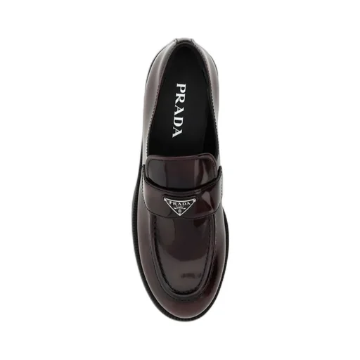 Prada Triangle-Logo Slip-On Loafers