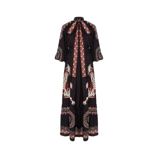 Athena Animal-Print Silk Dress