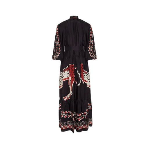 Athena Animal-Print Silk Dress