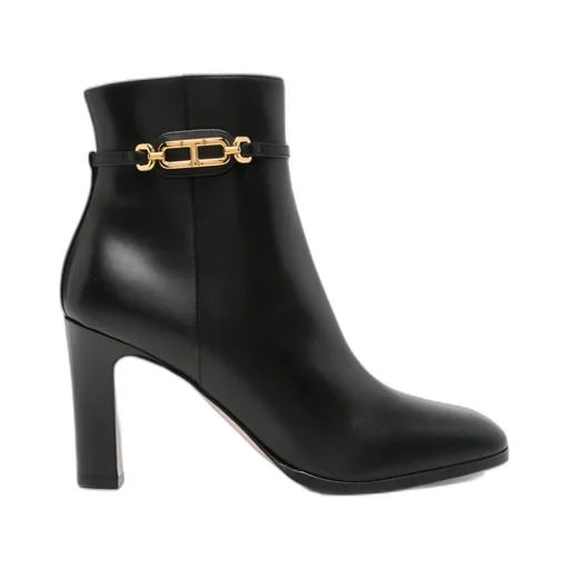 Tom Ford Logo Plaque Ankle Boots