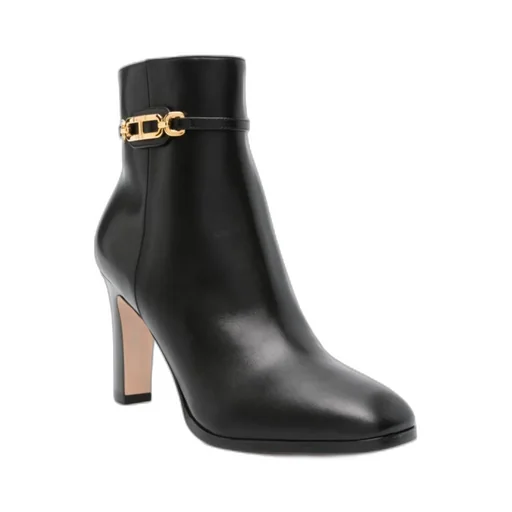 Tom Ford Logo Plaque Ankle Boots