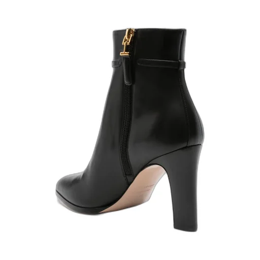 Tom Ford Logo Plaque Ankle Boots