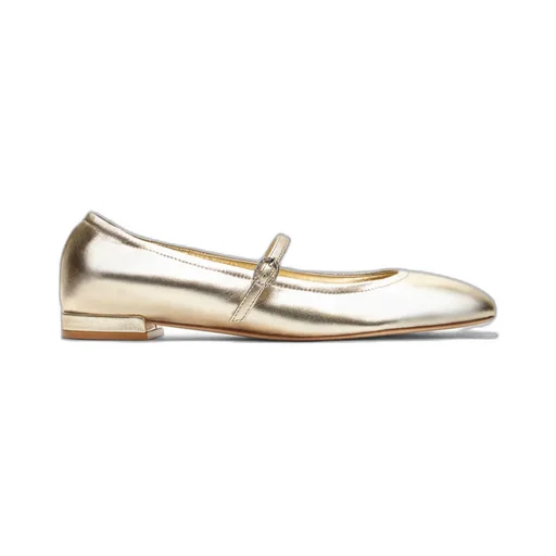 Claris Crystal-Embellished Leather Ballerina Shoes