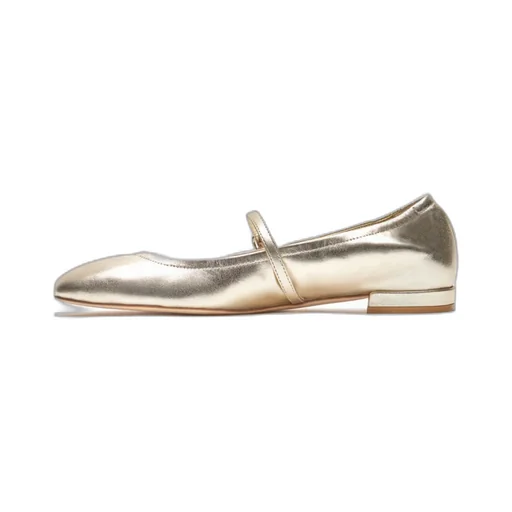 Claris Crystal-Embellished Leather Ballerina Shoes