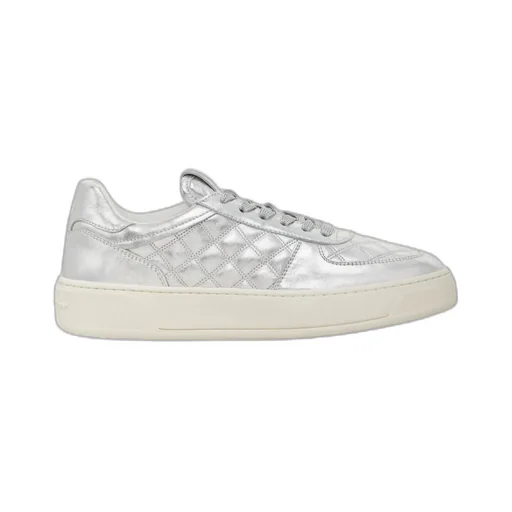 Courtside Sleek Metallic Sneakers