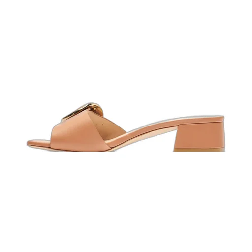 Thick Heeled Flat Slippers