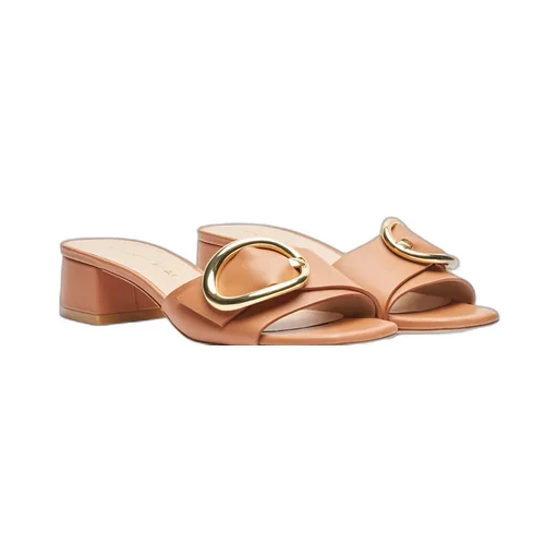 Thick Heeled Flat Slippers
