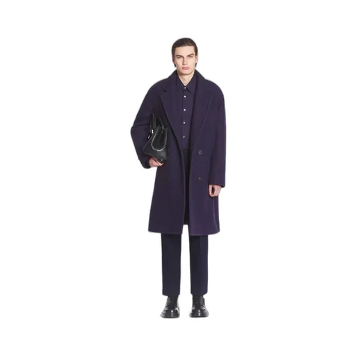 Lanvin Logo Plaque Double-Breasted Coat