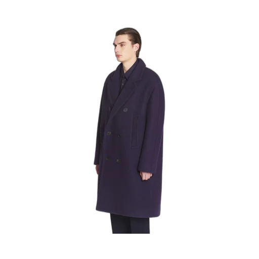 Lanvin Logo Plaque Double-Breasted Coat