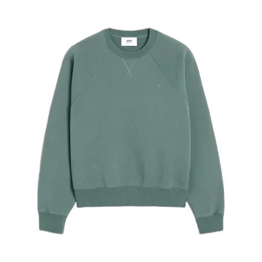 Ami Logo Embroidered Crewneck Sweatshirt