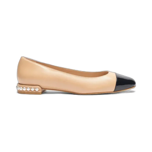 Pearl Flat Leather Ballerina Shoes