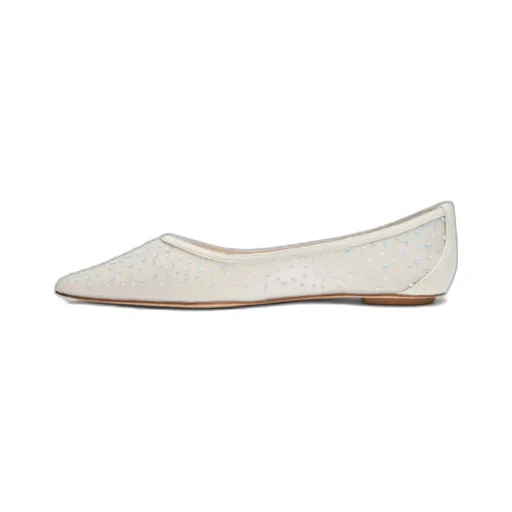 Emilia Mesh Crystal-Embelished Ballerina Shoes
