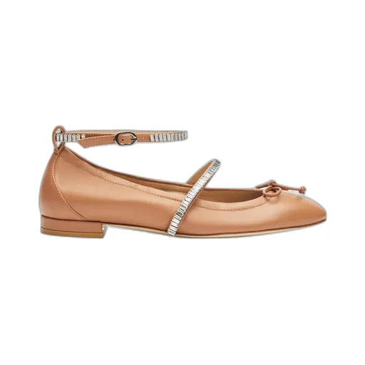 Stuart Weitzman Stefanie Embellished Ballerina Flats