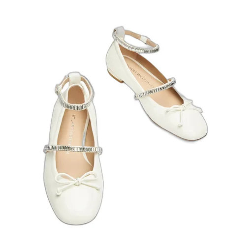Stuart Weitzman Stefanie Embellished Ballerina Flats