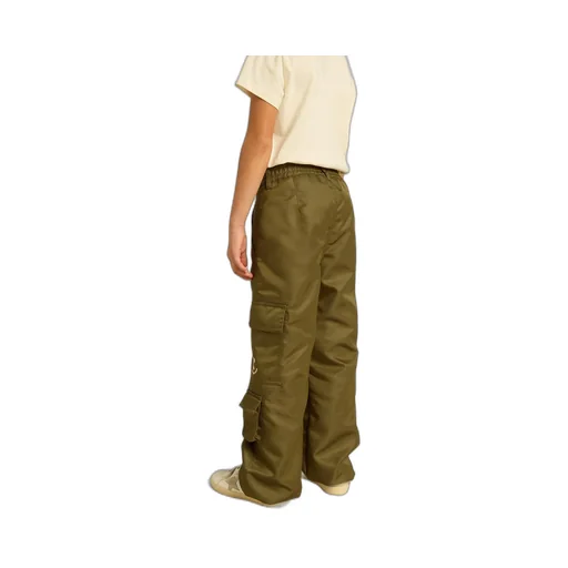 Kids Cargo Pants In Military Green