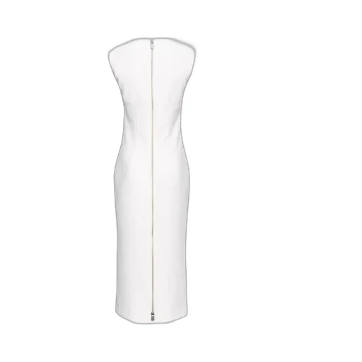 Crepe Cap-Sleeve Midi Dress