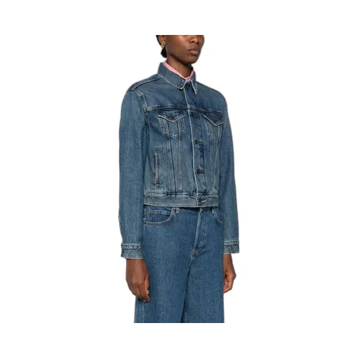 Flag-Patch Denim Jacket