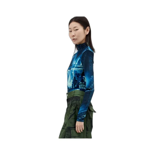 Jean Paul Gaultier Pigalle Printed Velvet Bodysuit