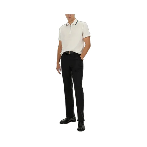 Paul Smith Signature Stripe Trim Zip Polo Shirt