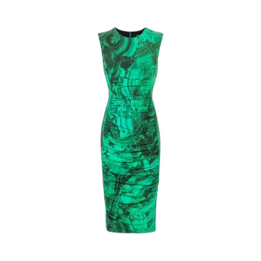 Abstract-Print Midi Dress