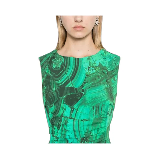 Abstract-Print Midi Dress