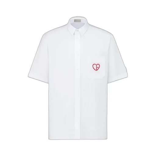 Cd Heart Embroidered Short-Sleeved Shirt